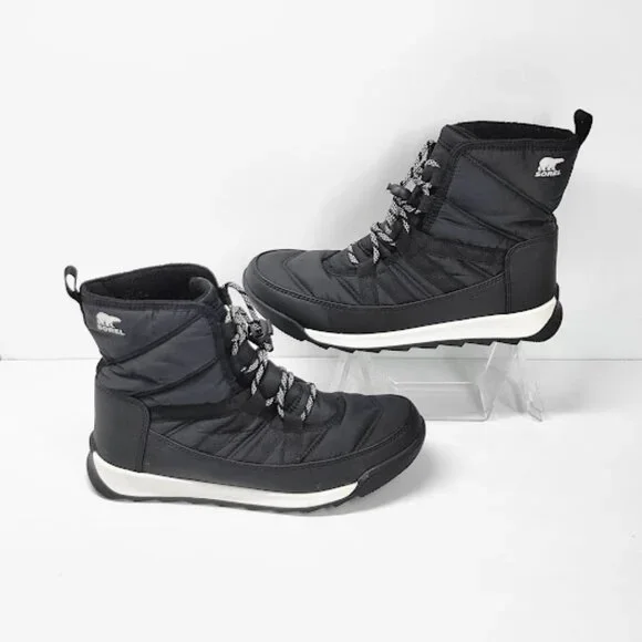 SOREL WOMEN'S  Whitney II Short Lace Waterproof Boots black Size 7 EUC - Picture 3 of 9